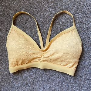 Reversible yellow bikini top